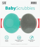 S&T INC. 2-inch silicone exfoliating and massaging cradle cap bath brushes, 2 pack, pink