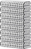 Kitinjoy Cotton 8 Pack Terry Kitchen Dish Cloths, 12 x 12 Inches Super Soft and Absorbent Dish Rags, Quick Drying Dish Towels for Washing Dishes, Mixed Color