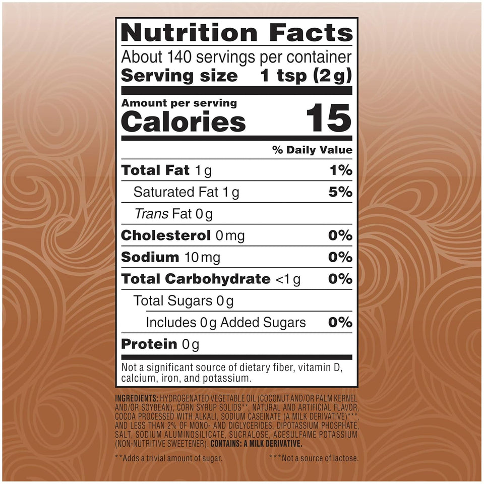 Nestle Coffee-mate Sugar Free Creamy Chocolate Powdered Coffee Creamer, 10.2 Ounce, Gluten-Free, Lactose-Free, Zero Sugar, 10.2 oz Bottle