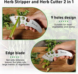 Plys Herb Stripper Tool 9 Holes - Stainless Steel Kitchen Herb Stripping Tool, Herb Leaf Peeler for Kale, Chard, Collard Greens, Rosemary, Thyme, Parsley and Basil, 2025 Professional Kitchen Gadgets