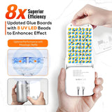 Mosalogic Fruit Fly Traps for Indoors Gnat Trap for House Indoor-600 Sqft Protection Area UV Fly Insect Trapper for Fruit Flies,Gnat,Mosquito,and Other Flying Insect Plug in Bug Killer White
