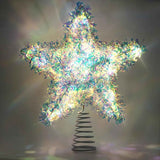 Christmas Tree Topper Farmhouse Christmas Decor Christmas Tree Decorations Rattan Natural Christmas Tree Star with 10 Warm LED Lights for Rustic Christmas Ornaments Holiday Seasonal Decoration 10 Inch