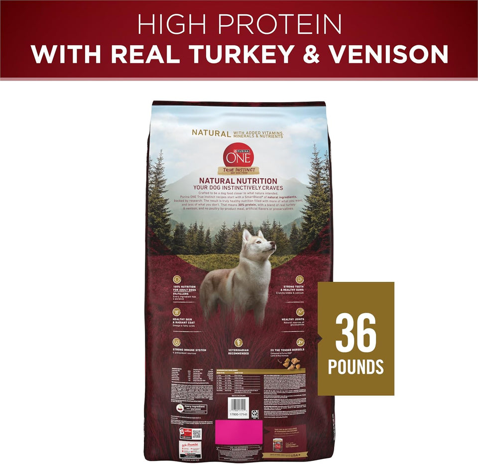 purity-one-true-instinct-turkey-venison-dry-dog-food-36-lb-bag