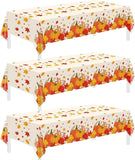 Childom 2 Pack Christmas Tablecloths,Christmas Party Decoration,54 x 108 Inch,Disposable Plastic Table Cloths Rectangular for Party Supplies,Xmas Tree Table Cover for Home,Dinner,Indoor,Outdoor,Picnic