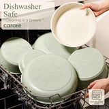 CAROTE 19pcs Nonstick Cookware Set with Detachable Handle, Induction Ready, Oven Safe, Sage Green, RV Cookware