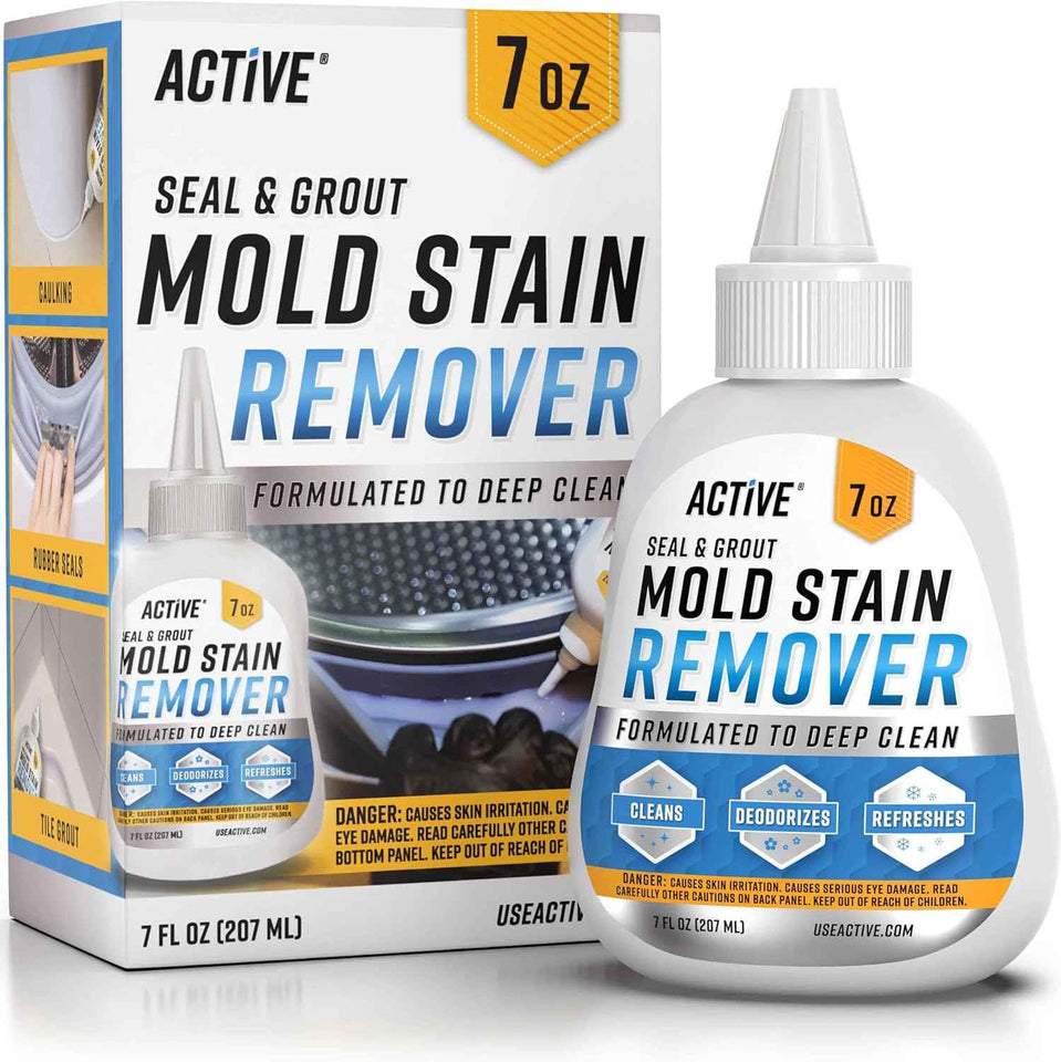ACTIVE Mold Stain Remover Gel Cleaner - Heavy Duty Stain Removal for Front Loader Washing Machines, Bathrooms, and More