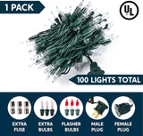 Joiedomi 100-count mini warm white fairy lights, 19.4 FT green wire string lights for patio, dorm, classroom, bedroom, holiday, party, garland, birthday, festival decoration