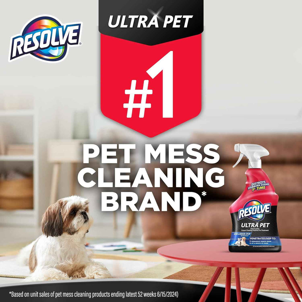 Resolve Ultra Pet Carpet Cleaner Spray for tough stains and odors, 32oz