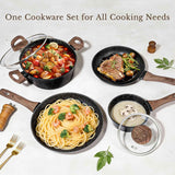 EWFEN 25 Pcs Nonstick Ceramic Cookware Sets, Healthy Non-Toxic, Induction Compatible, Cooking Set