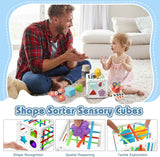 EPOGG 6-in-1 Montessori toys for babies 6-12 months, includes pull string toy, stacking cups, and more