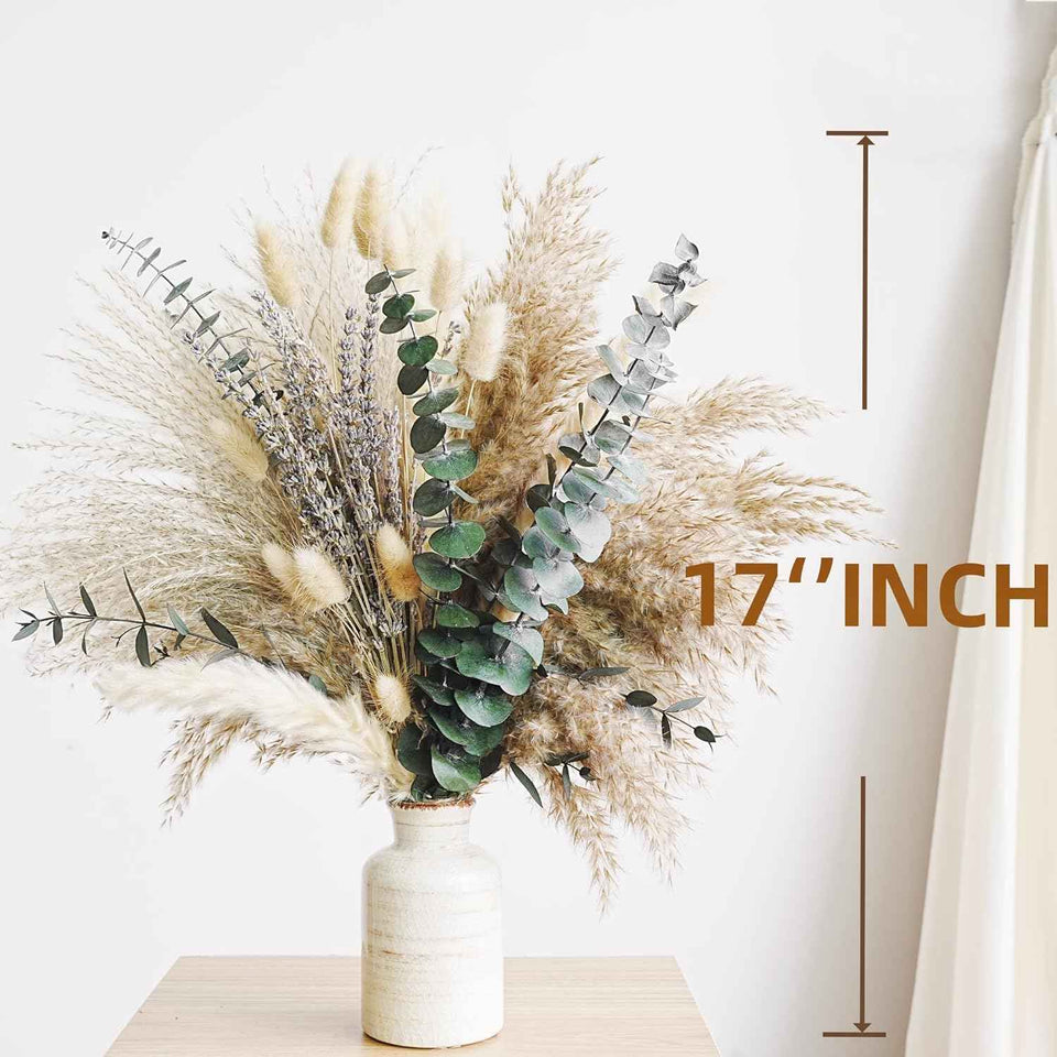Exquisite lavender and eucalyptus dried flower arrangement for bohemian home decor and wedding tables
