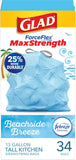 Glad Tall Kitchen Trash Bags 13 Gallon, MaxStrength Cherry Blossom Garbage Bags, Drawstring, 90 Count - Rayz Mart