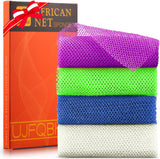ujfqbh 3 pieces african bath sponge pink yellow purple exfoliating shower body scrubber