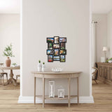 Melannco 18x23 Inch Black Collage Picture Frame - Multi-photo Frame with 12 Openings - Six 6x4 and Six 4x6 Slots - Wall Mounted Gallery Frame for Family Photos - Home Decor Multi-picture Frame