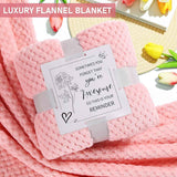 Valentines Day Gifts for Her Women Daughter Girlfriend Wife, Happy Birthday Luxury Spa Gift Set with Flannel Blanket and Stainless Steel Tumbler