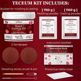 TECEUM Hand Casting Kit – Unique Gift for Babies & Adults – Ideal DIY Gift for Your Loved Ones, Couples, Family – For Wedding, Anniversary, Baby Shower, Mother’s Day, Christmas – Romantic Gifts – Kit1