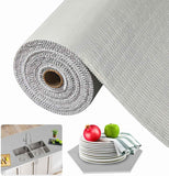Beautysaid Shelf and Drawer Liner for Kitchen Cabinet, Non Adhesive Non Slip Shelf Paper Waterproof Washable Thickened for Dresser Pantry Shelve Bathroom Protector Liner(White,12 in x 10 FT)