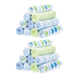 Spasilk newborn washcloths, 10-pack, 80% cotton, 20% polyester, 9x9 inches, various colorful prints