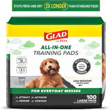 Glad for Pets Black Charcoal Puppy Training Pads with Odor Control and Pheromone Attractant, Leak Resistant Dog Potty Pads for House Training Puppies and Dogs, 23 x 23 in, 50 Count