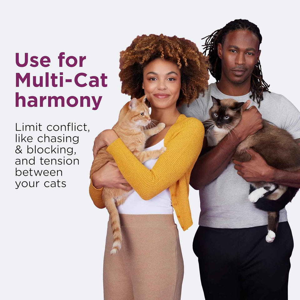 comfort zone multi-cat calming diffuser refill 6 pack fragrance-free 30-day refills for multi-cat anxiety stress