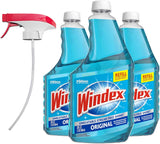 Windex Glass and Window Cleaner Spray Bottle, Packaging Designed to Prevent Leakage and Breaking, Surface Cleaning Spray, Original Blue Scent, 23 Fl Oz