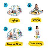 Baby Einstein 4-in-1 Kickin' Tunes Music and Language Play Gym and Piano Tummy Time Activity Mat