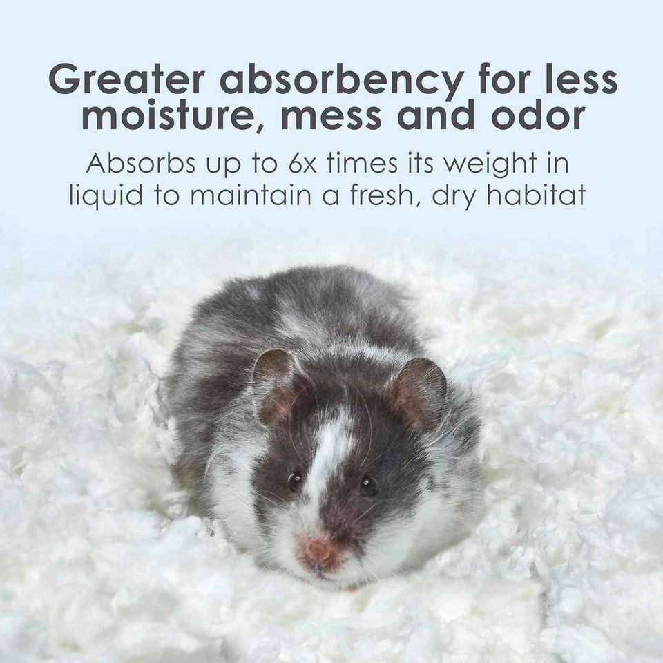 Kaytee clean and cozy white paper bedding, 49.2 liters, small animal bedding, premium paper, dust-free, pet-safe.