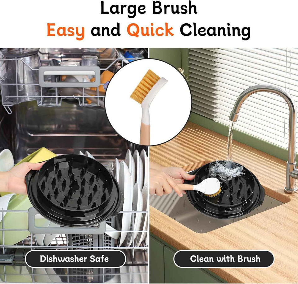 chicken shredder tool twist stable anti-slip bpa free meat shredder with brush black
