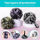 Dark Elf Bath Loofahs Soft Mesh Shower Sponge Body Back Scrubber for Women & Men - Pack of 4
