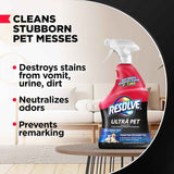 Resolve Ultra Pet Carpet Cleaner Spray for tough stains and odors, 32oz