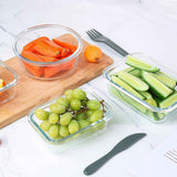 komuee 24-piece glass food storage containers set, meal prep containers, stackable airtight, microwave and oven safe
