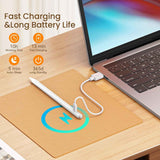 Stylus Pen for iPad(2018-2025)-13 Mins Fast Charge with Tilt Sensitivity & Palm Rejection for iPad 11/10/9/8/7/6th Gen, Air 7/6/5/4/3/M3/M2, Pro 13"/12.9"/11"/M4, Mini 7/6/5th, White