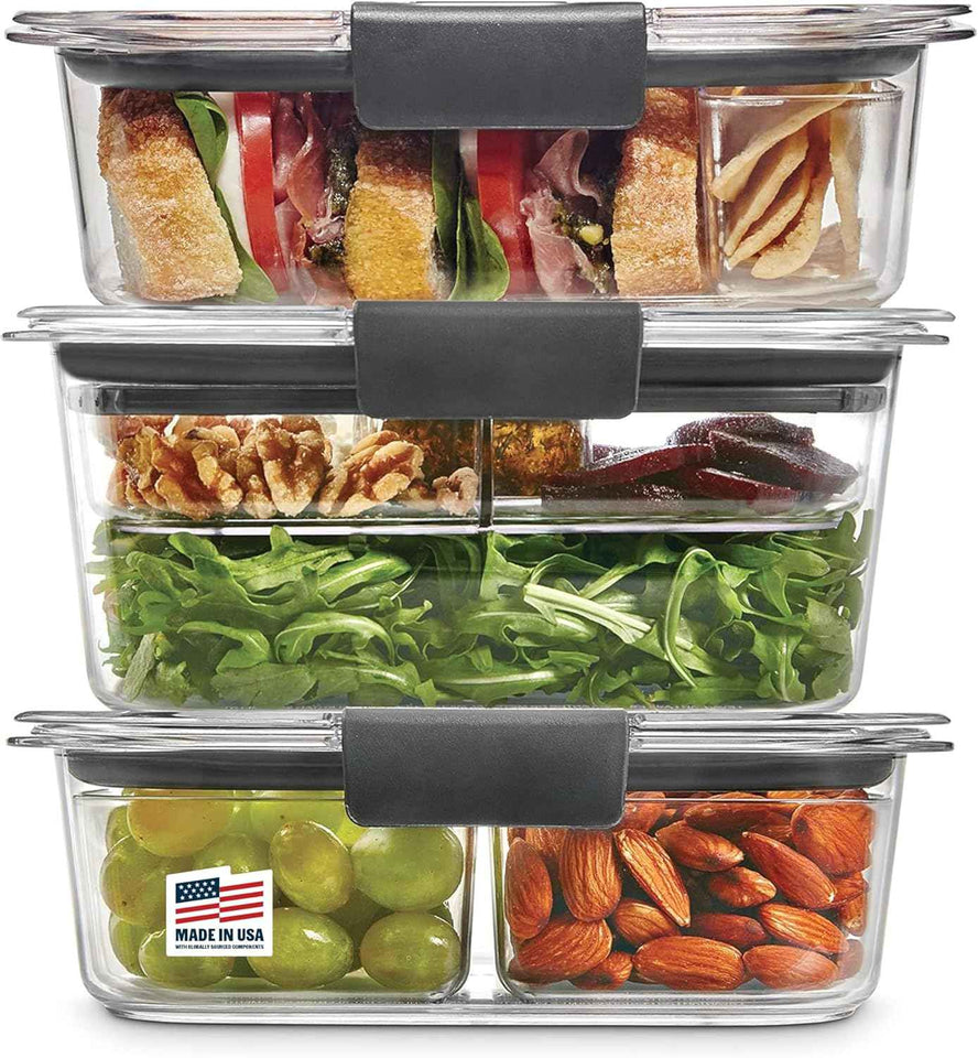 Rubbermaid Brilliance BPA Free 44-Piece Food Storage Containers Set Airtight Leak-Proof with Lids for Meal Prep Lunch and Leftovers
