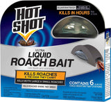 Hot Shot Ultra Liquid Roach Bait 6 Count, Kills In Hours, 1 Pack