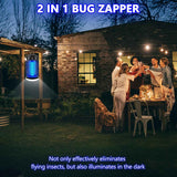 luojibie 2 in 1 outdoor bug zapper with led light mosquito killer