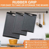 Empune Extra Large Plastic Cutting Boards, Set of 3 with Juice Grooves and Easy-Grip Handles