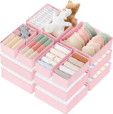 Criusia Drawer Organizer Clothes, 10 Pack Dresser Organizer for Baby Clothes, Underwear, Sock- Foldable Closet Organization and Storage Dividers Bins for Nursery, Bedroom (Beige)
