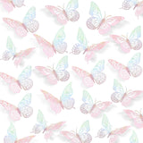 SAOROPEB 3D Butterfly Wall Decor - 48 Pcs, 4 Styles, 3 Sizes, Gold Butterfly Decorations for Birthday & Party Celebrations, Removable Stickers