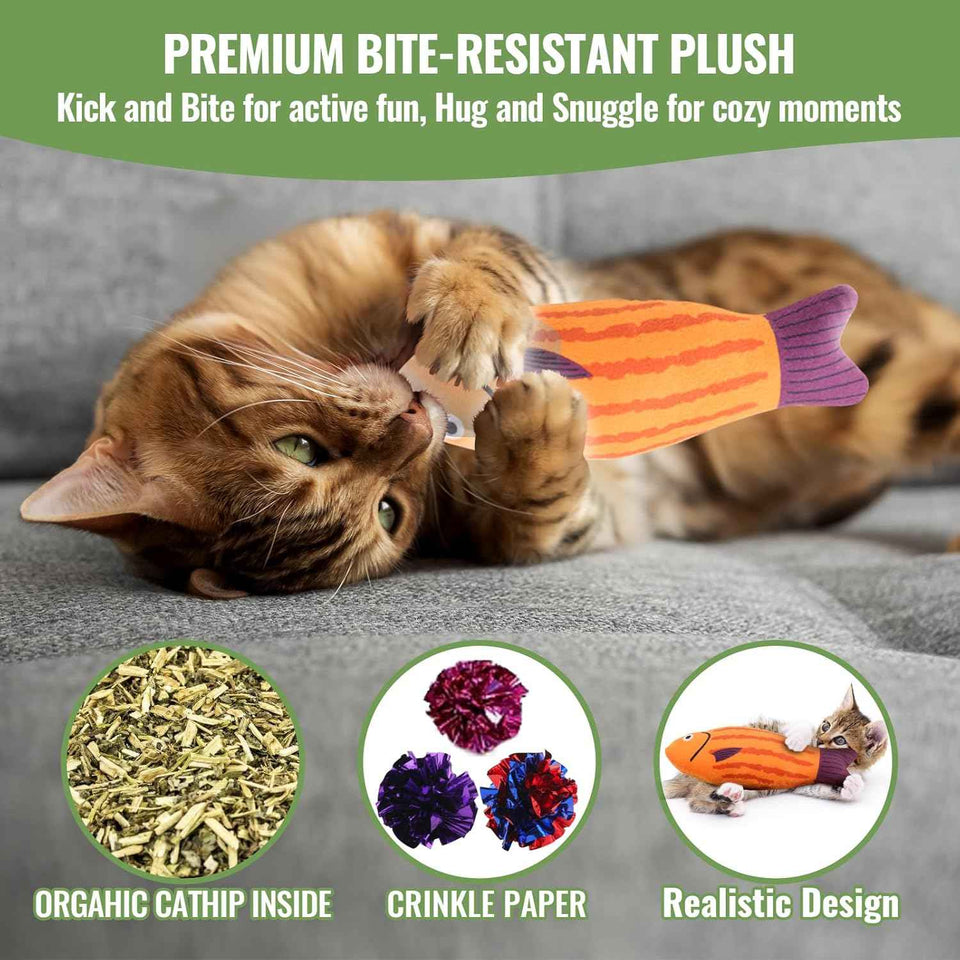 Fashion's Talk Cat Toys Variety Pack for Kitties - 20 Pieces - Multi-Color Interactive Catnip Toys