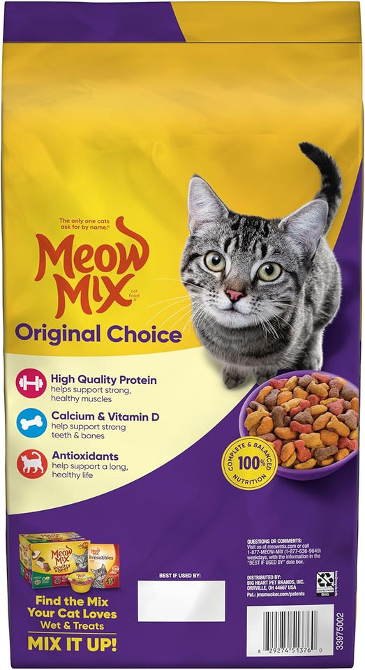 Meow Mix Original Choice Dry Cat Food, 6.3 Pound Bag