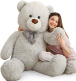MaoGoLan Giant Teddy Bear 4 Feet,Adorable and Cuddly Big Bear Stuffed Animal 47", Classic Teddy Bear Plush Gift Decoration for Baby Shower,Party,Birthday,Valentines Day,Tan