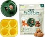 WOOF Starter Pack - Interactive Dog Toys for Small Pups 10-25 lbs - Chicken-Flavored Healthy Treats - Silicone Dog Treat Molds