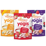 Happy Baby Organics 3 Flavor Yogis Freeze-Dried Yogurt & Fruit Snacks Variety Pack, 1 Ounce, 3 Count