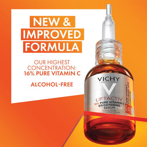 vichy liftactiv vitamin c serum 20ml face brightening pure vitamin c + hyaluronic acid + vitamin e