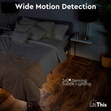 LitThis Under Bed Lights Motion Sensor Patented 360° Motion Activated Night Light for Under Bed Light. – No Installation, Easily positioned, dimmable, auto on/Off.
