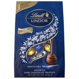 lindt lindor assorted dark chocolate truffles 15.2 oz bag with smooth melting truffle center