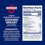 swanson white premium chunk chicken breast in water, 4.5 oz, pack of 4, no antibiotics, gluten-free