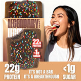 Legendary Foods 22g protein pastry double chocolate low carb keto snack 8 pack gluten conscious