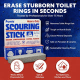 PUMIE Scouring Sticks - Heavy-Duty Pumice Cleaner for Toilet Rings, Bathroom & Kitchen Stains