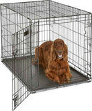 MidWest Homes for Pets 36-Inch iCrate Folding Dog Crate with Divider Panel, Leak-Proof Tray & Secure Latches – Metal Wire Kennel for Medium Large Breeds – Portable, Durable & Easy to Assemble